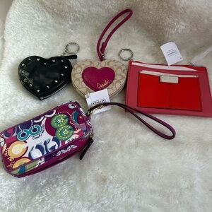 Coach Multicolor Wristlet and Coin Purse Collection vintage